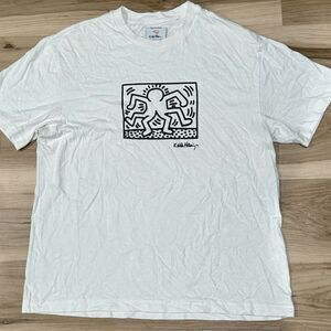 Bershka Keith Haring White Short Sleeve Shirt Men’s Small